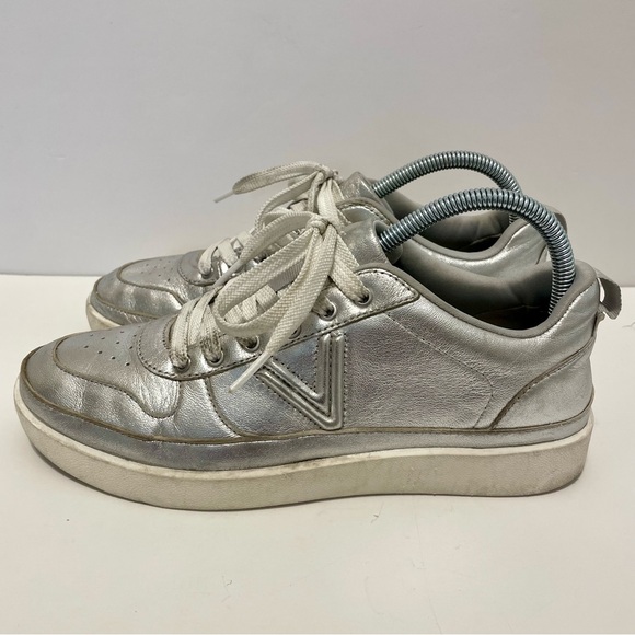 Vionic Elise Women's Leather Silver Metallic Sneaker Size 8 - Picture 5 of 15